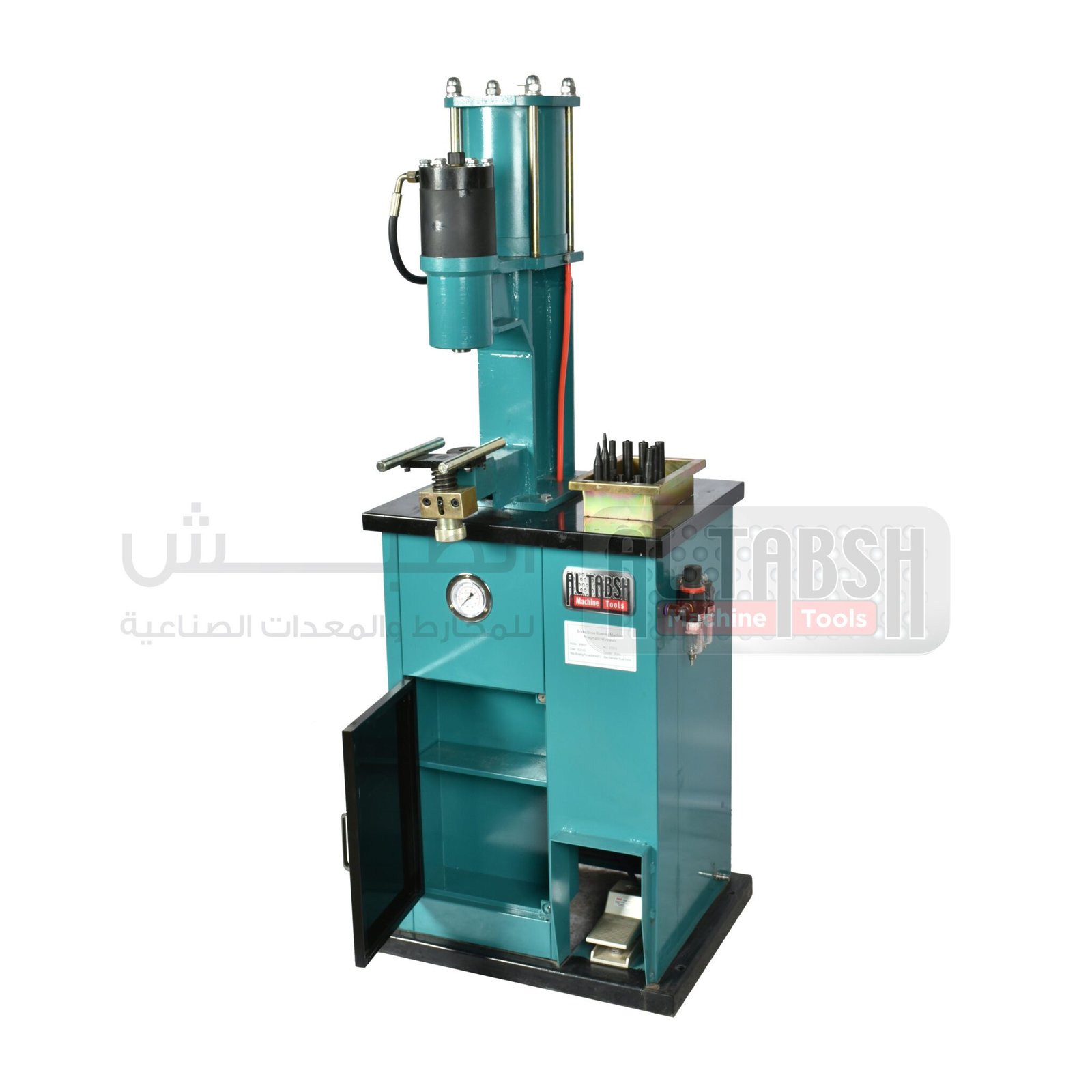 Pneumatic Brake Shoe Riveting Press Machine SP 8001مكبس قماشات الفرامل ...